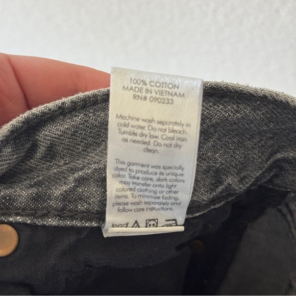 Pacsun high rise straight jeans black gray size 25 - Picture 8 of 8